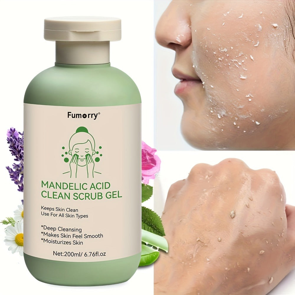Mandelic Acid Exfoliating Gel 200ml with Aloe & Rose Extract, Deep Cleansing Pore Cleanser for Face & Body — image 4