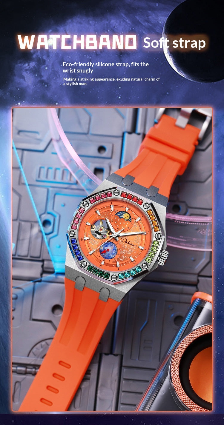Waterproof Luminous Mechanical Watch For Men Starry Sky Series