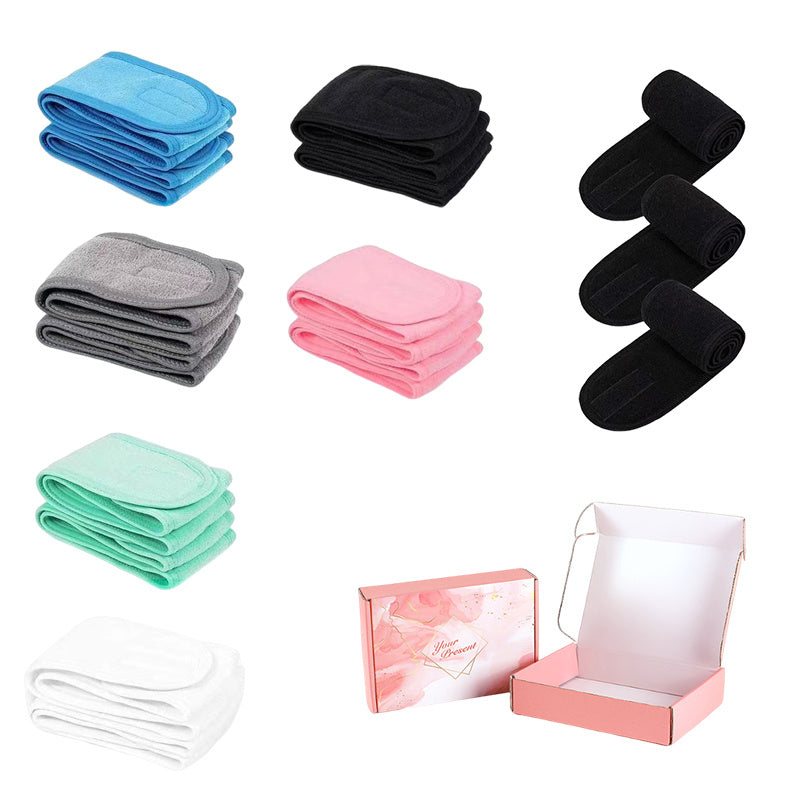 Facial Headbands for Women 9 Pack Soft Flannel Face Wash Headband Set – Adjustable Non-Slip Elastic Skincare Makeup Shower Yo