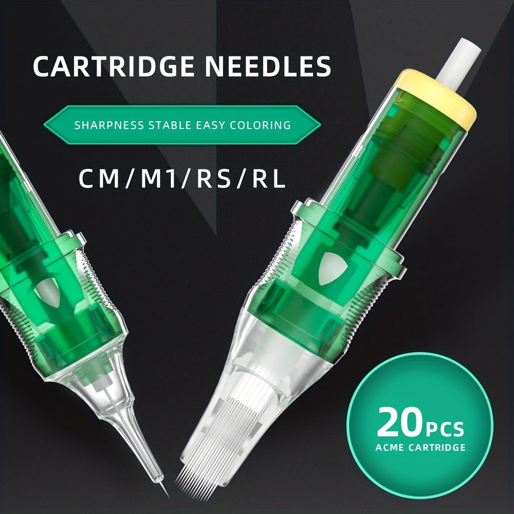 Tattoo Cartridge Needles with MAGICCREATOR Label, 20-Piece Box with 25 RL RS CM M1 Options — image 6