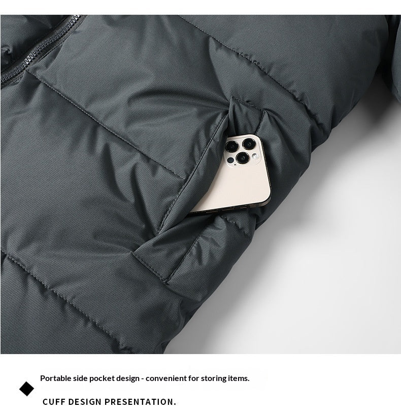 New Mens Graphene Cotton Jacket With A Detachable Hoodextra-thick And On-trend