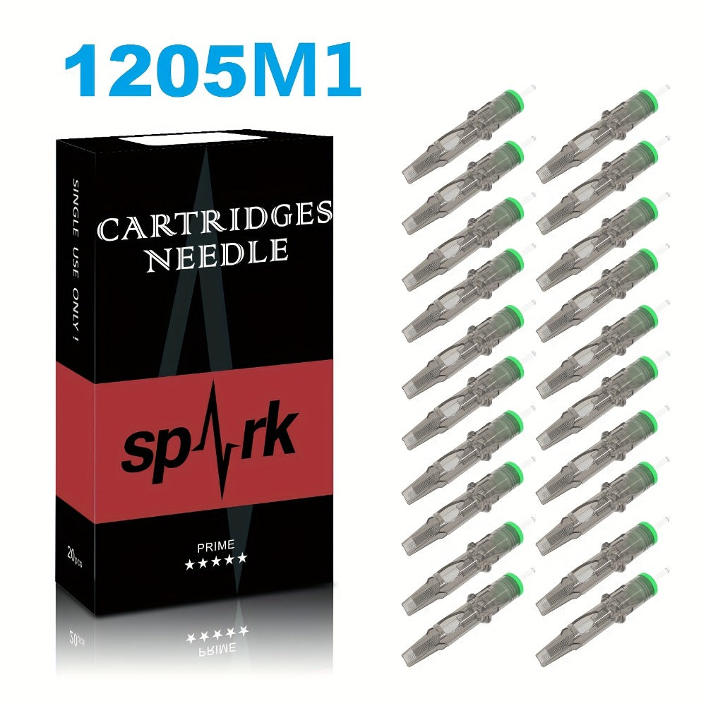 Tattoo Cartridge Needles with SPARK Label, 20-Piece Box and 24 Retained RL RS CM M1 Model Choices — image 29