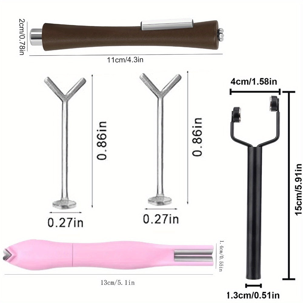 4-in-1 Y-Shaped Cat Eye Nail Magnet Stick Double Head – Heart & Multi-Pattern Magnetic Tool for Cat Eye Gel Polish Nail Art —