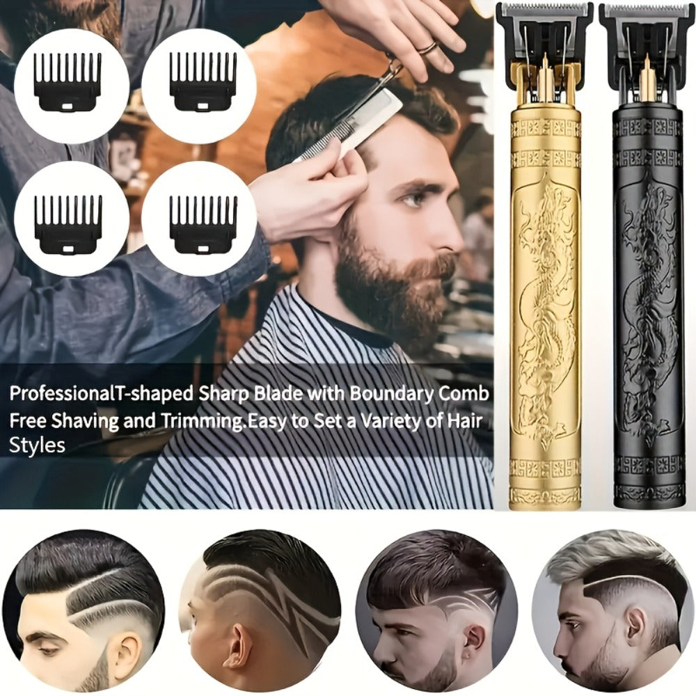 Beard Trimmer for Men USB Rechargeable Zero Contour Precision Edger Lithium Battery – Hair Clipper with Limit Comb ABS Body f
