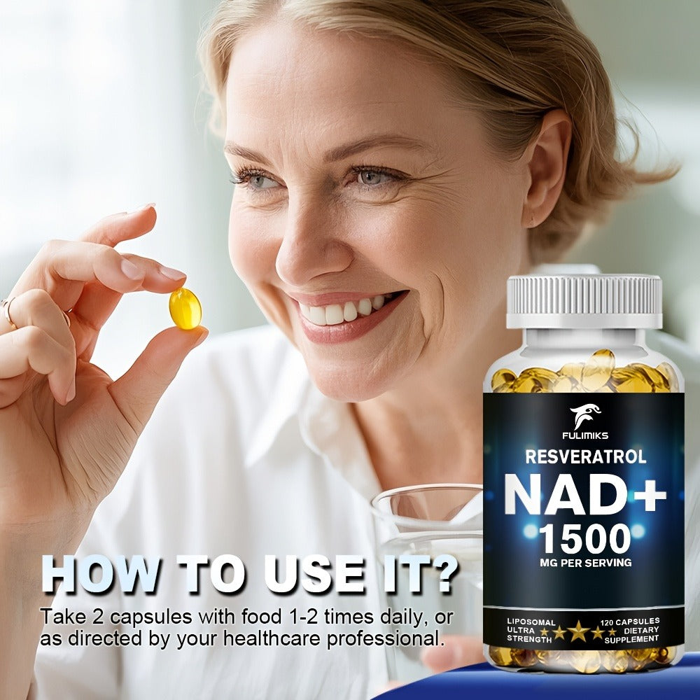 NAD+ Supplement Capsules with Resveratrol, Cellular Energy, & Daily Vitality Support for Women & Men — image 14