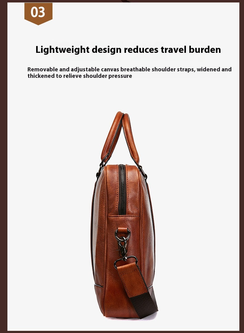 Skeleton-skin Genuine Leather High-grade Briefcase