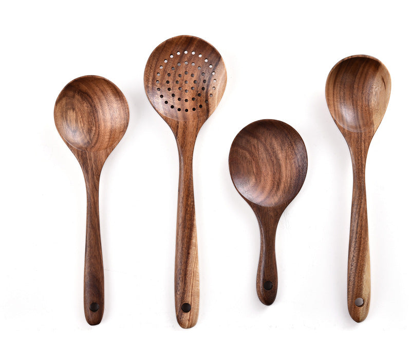 Non Stick Teak Cooking Spatula Set Of Seven Pieces