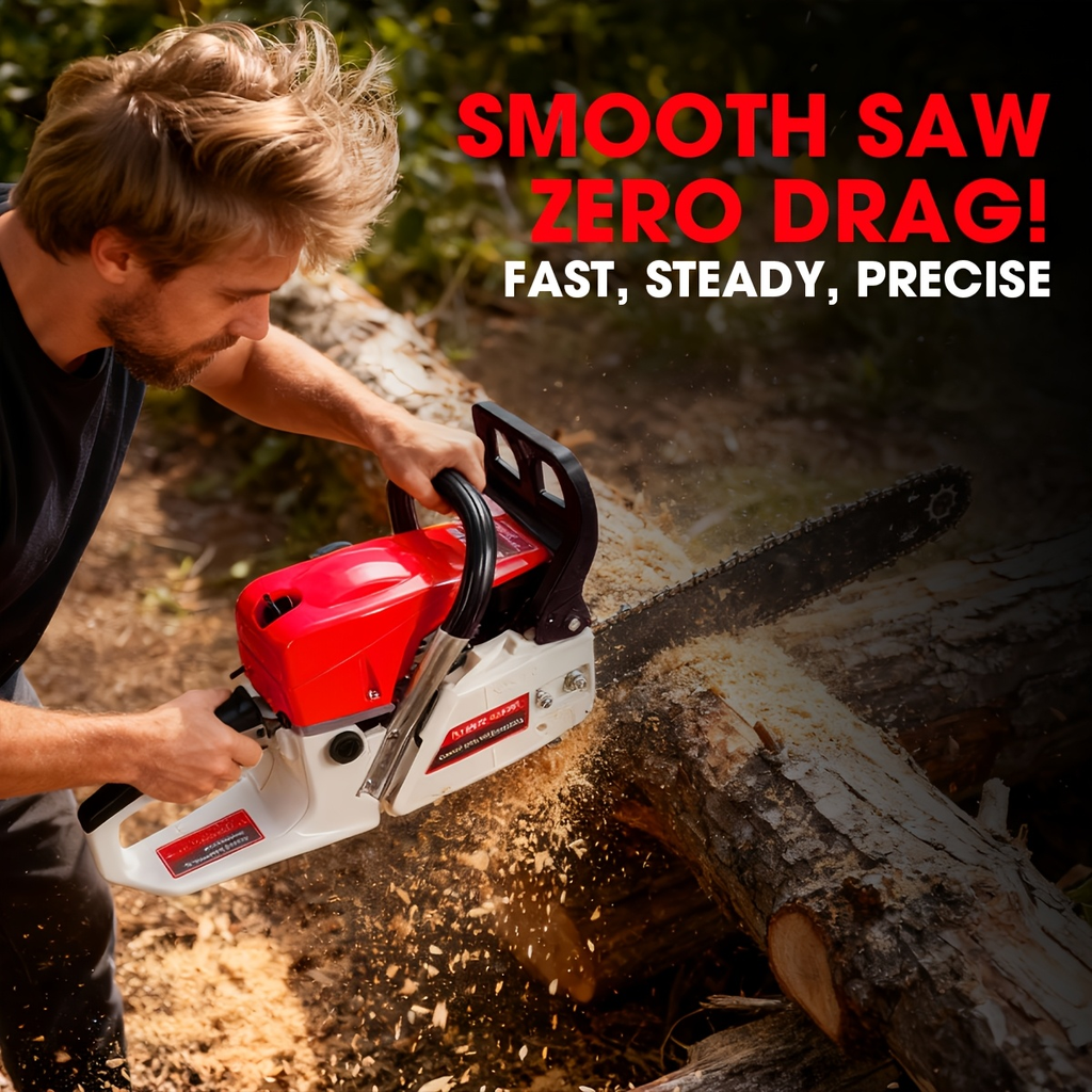 62CC Gas Chainsaw with 20-Inch Guide Bar in Five Red and Orange Checkout Configuration Options — image 19