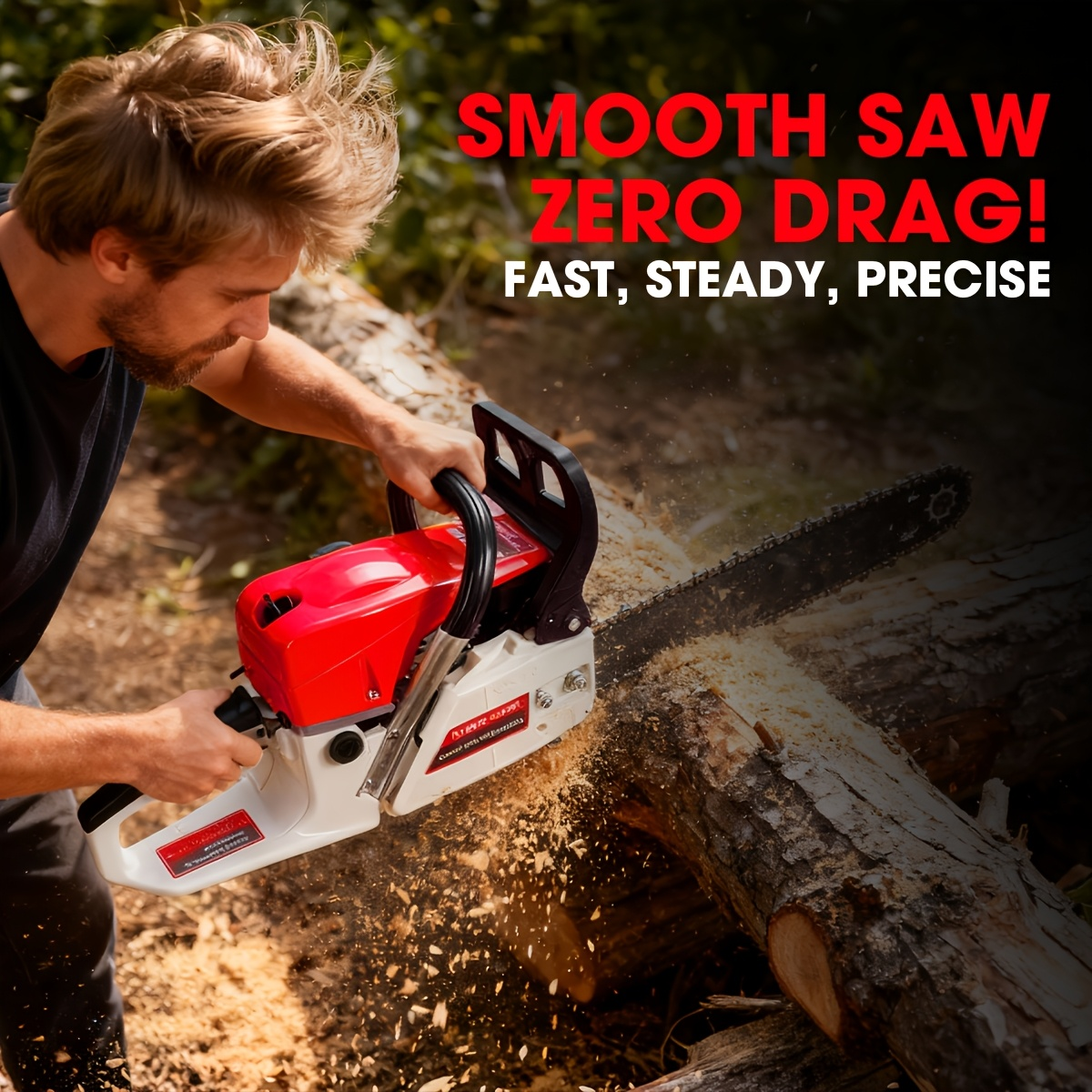 62CC Gas Chainsaw with 20-Inch Guide Bar in Five Red and Orange Checkout Configuration Options — image 19