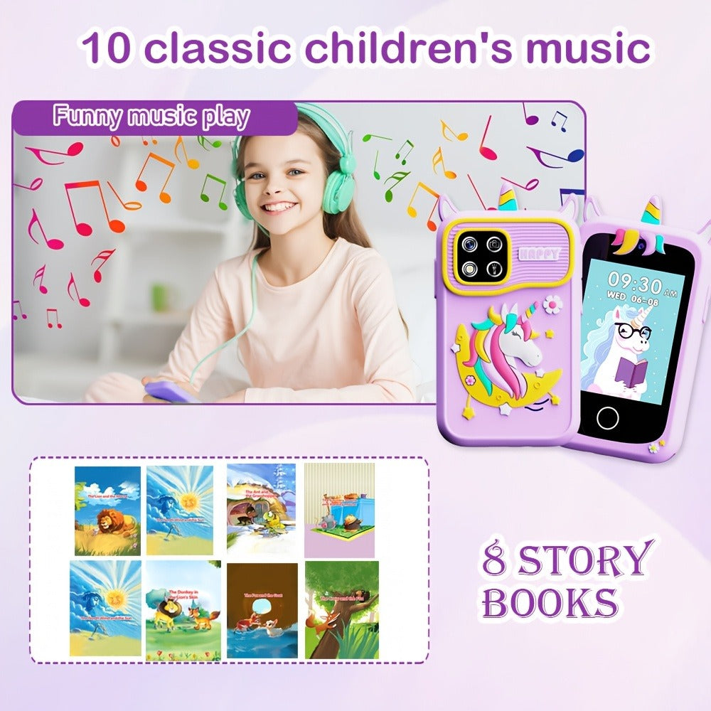 Kids Educational Smartphone Toy with 1080P HD Camera, 20 Mini-Games, Music, Stories & Habit Training — image 10
