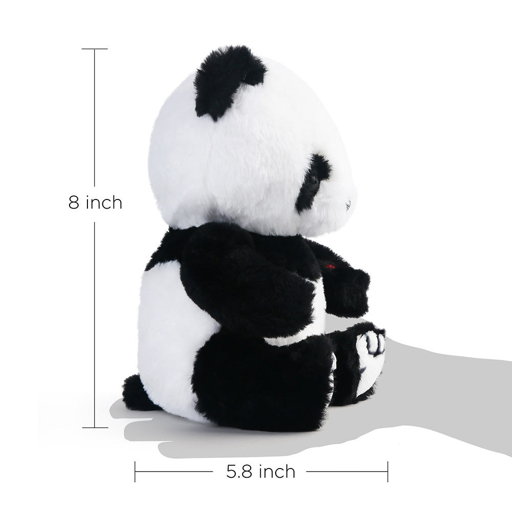 8-Inch Light-Up Panda Plush with Color-Changing LEDs, Soft Stuffed Body, Button Control and 2-AA Battery Compartment — image 