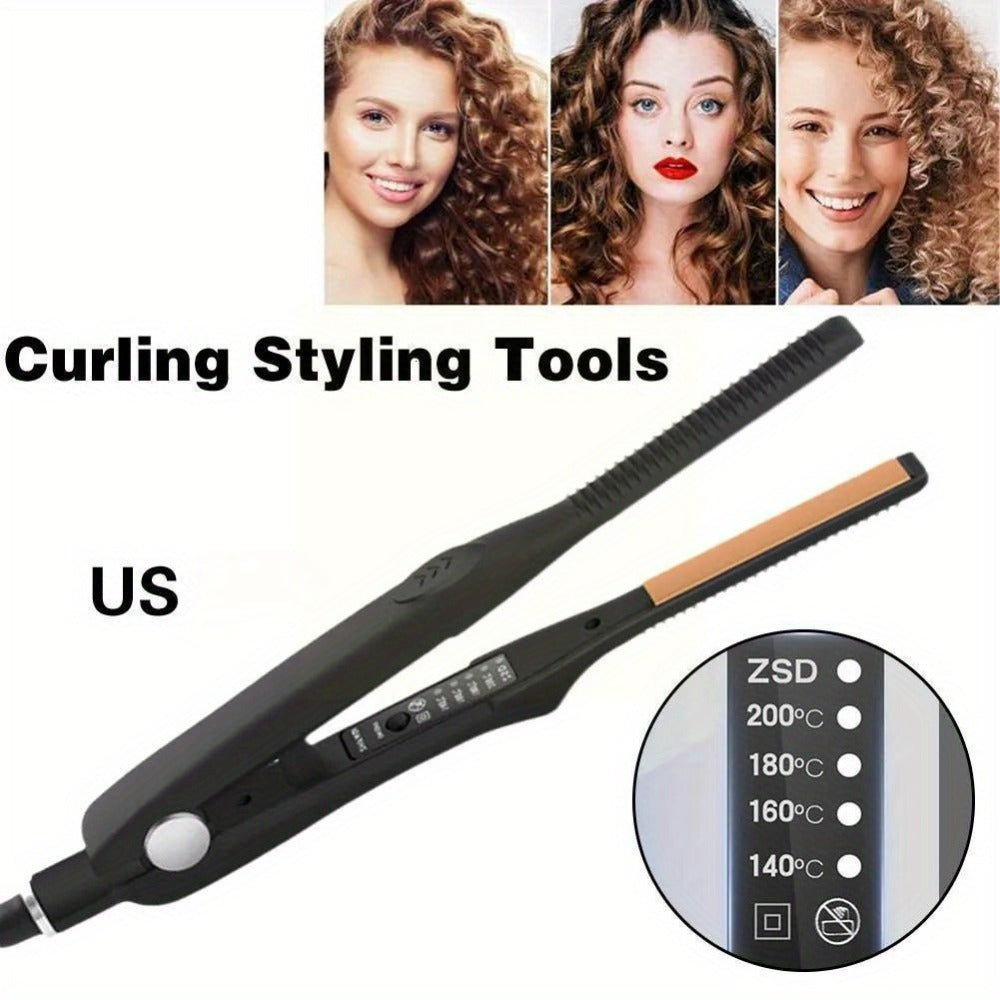 Root Crimper and Straightener Hair Styling Tool with Four Temperatures and Ceramic Plates in Black — image 3