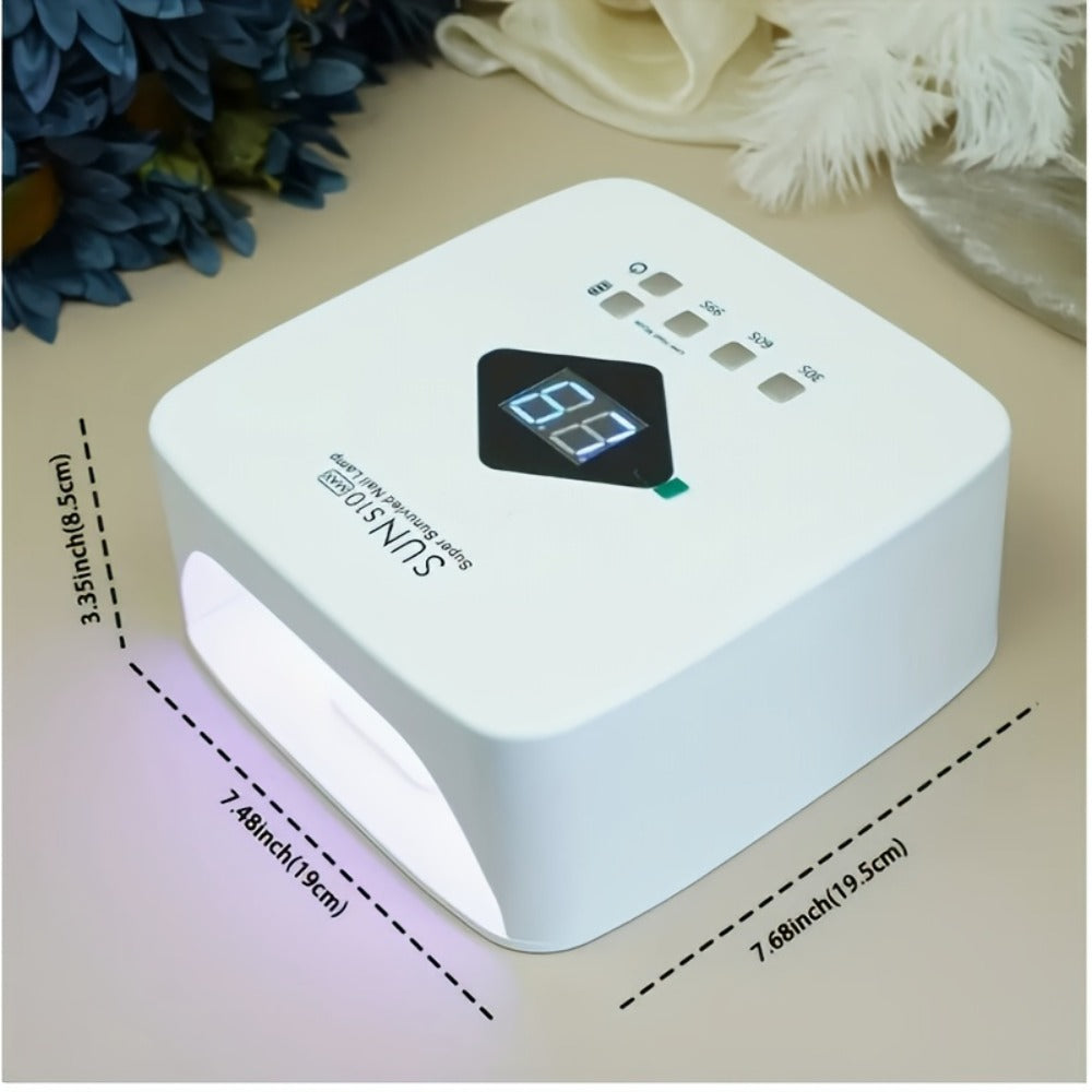 Rechargeable Wireless Nail Lamp 30 LED Beads 365+405nm UV Gel Curing Light 3 Timer Settings Infrared Sensor Portable Nail Dry