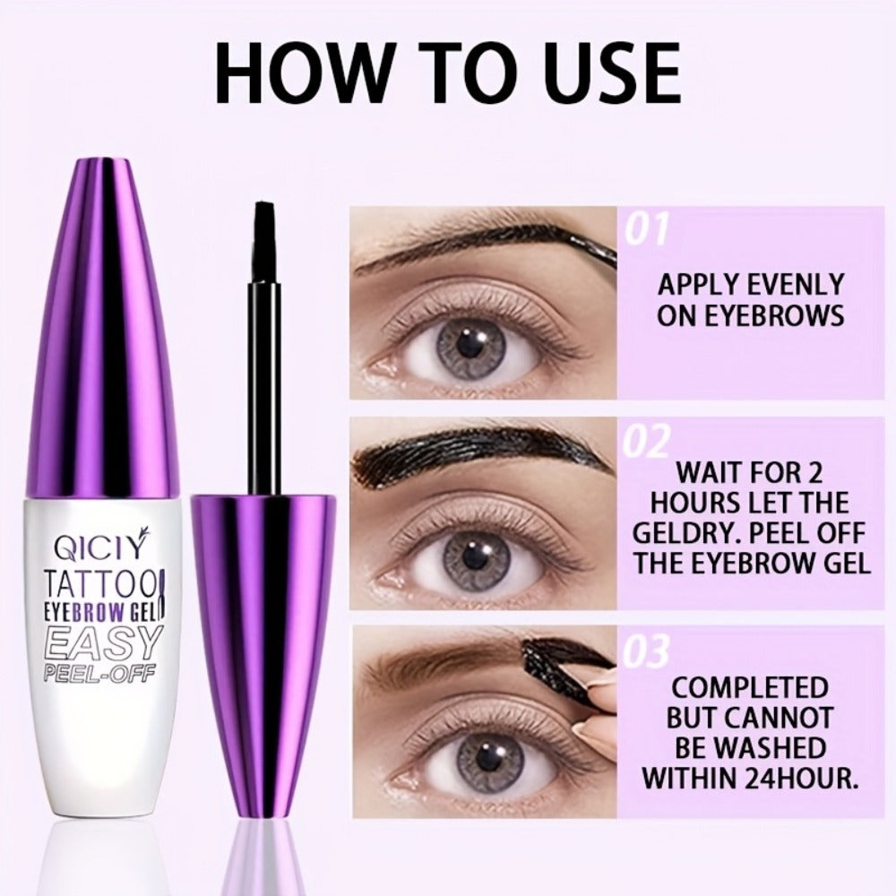 Eyebrow Tint Gel 4-Pack Semi-Permanent Tattoo Brow Gel Peel-Off, with Plant-Based Squalane, 4 Shades for All Skin Types — ima