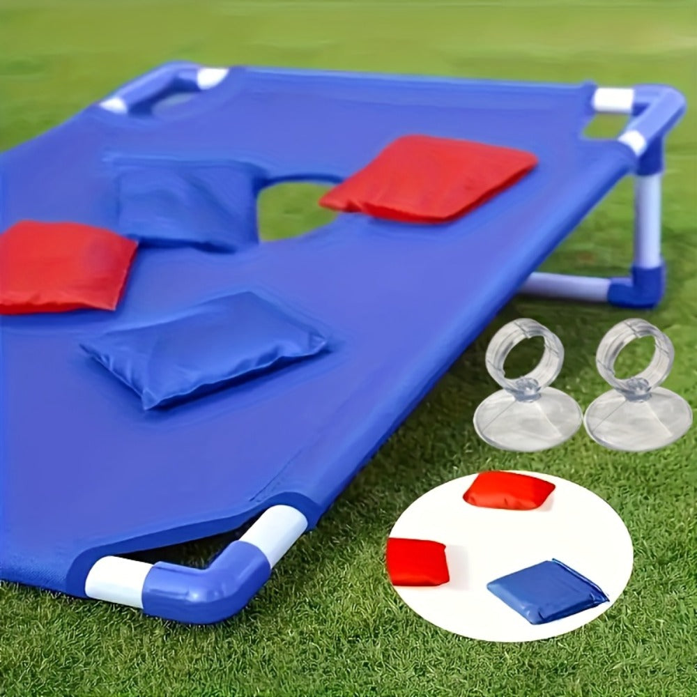 Portable Cornhole Bean Bag Toss Game Foldable Board 12 Bean Bags Storage Bag with the Listed Color, Size or Set Options for E