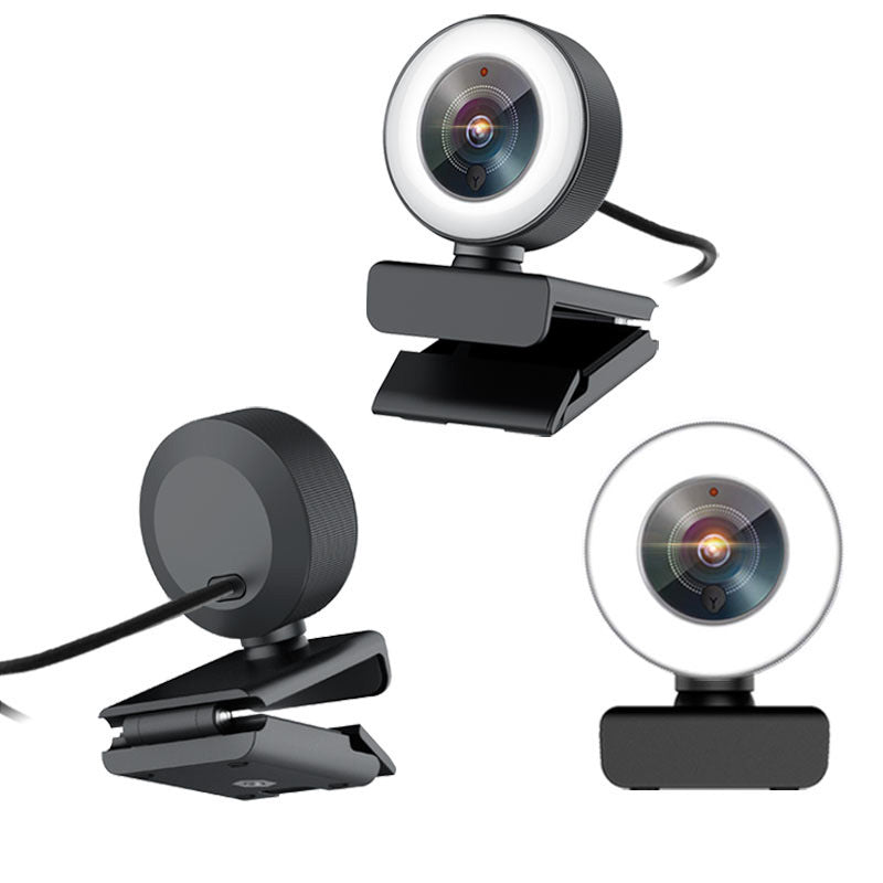 USB 1080P Webcam Auto Focus Fill Light Beauty Camera