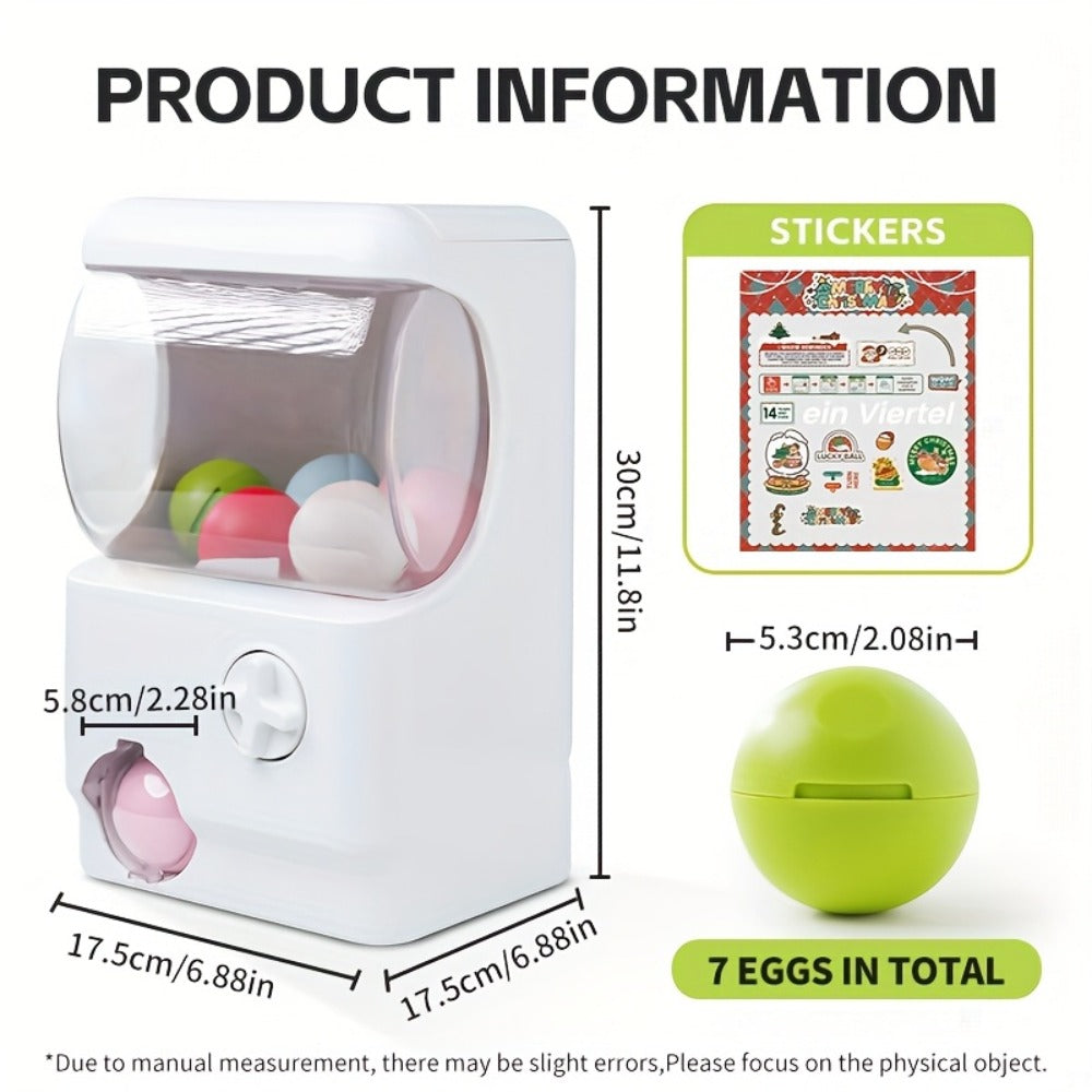 Gachapon Machine for Home, Mini Capsule Toy Vending Machine Novelty Gift for Kids Adults Couples Anniversary Birthday Party C