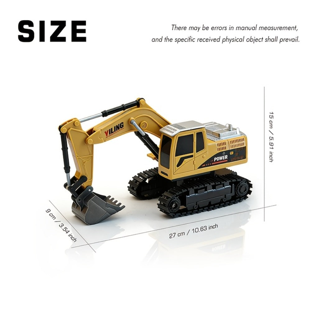 Remote Control Excavator Loader Dump Truck Toy for Kids 2.4GHz Alloy RC Construction Vehicle with Light & Sound — image 19