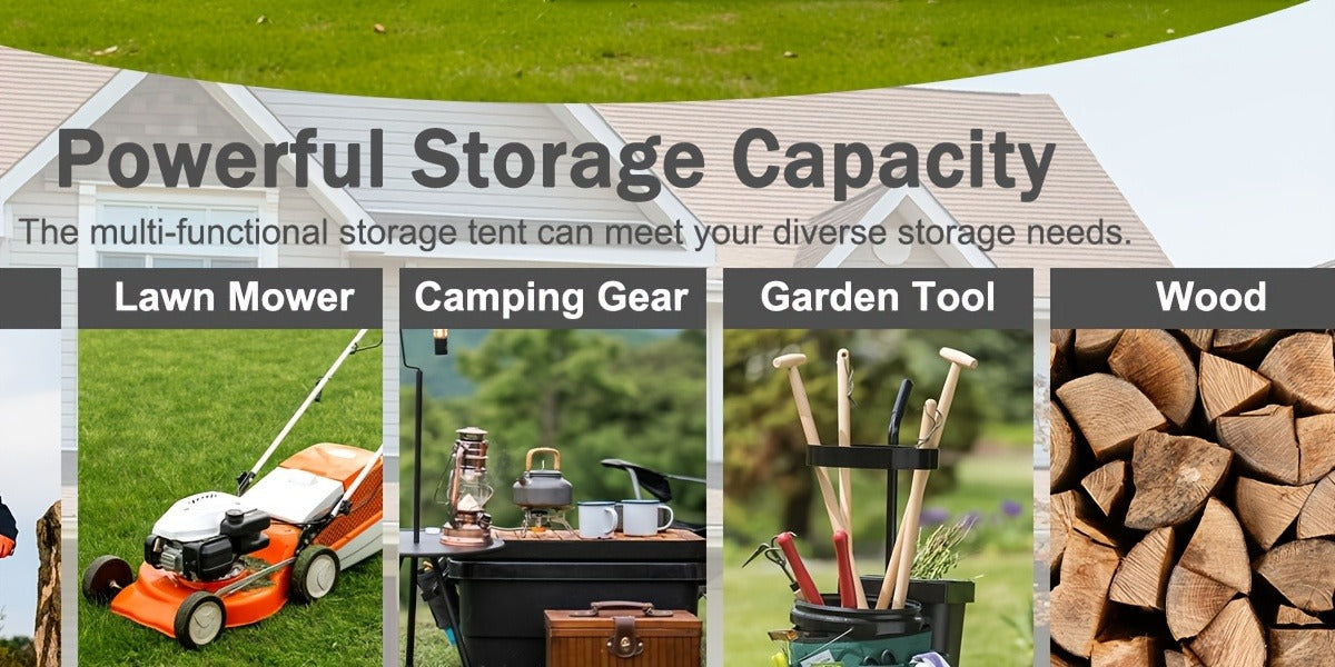 Outdoor Storage Tent Waterproof 230D Oxford Cloth PU4000 Portable Backyard Shed — image 10