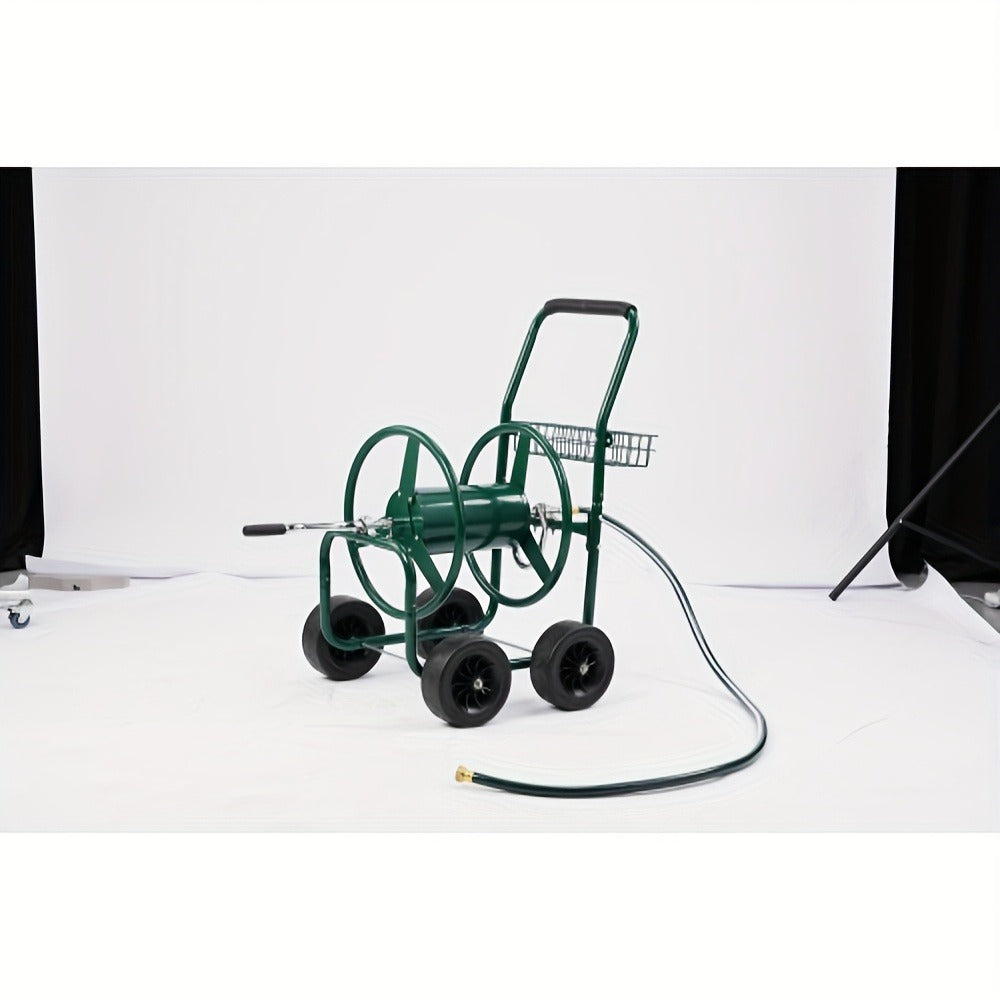 Garden Hose Reel Cart | 250ft Capacity, Heavy-Duty Steel, 4 Wheels & Storage Basket — image 11