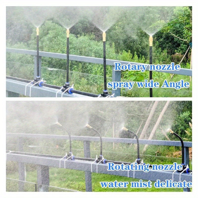 Garden Sprinkler Kit Rotating Copper Nozzle Automatic Irrigation System for Lawn Balcony Misting — image 10