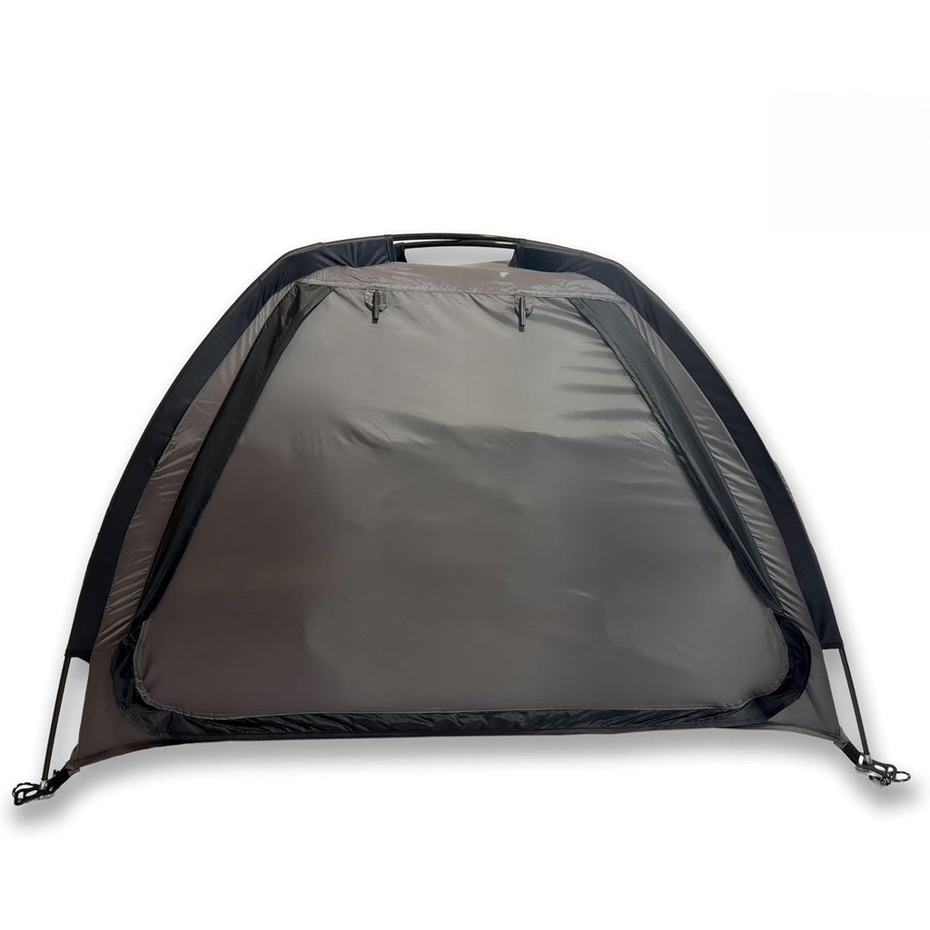 Camping Tent Organizer 9-Shelf with Zippered Flap – Hanging Storage Rack for Shoes, Gear & Dining, Fits Most Tents, Brown & G