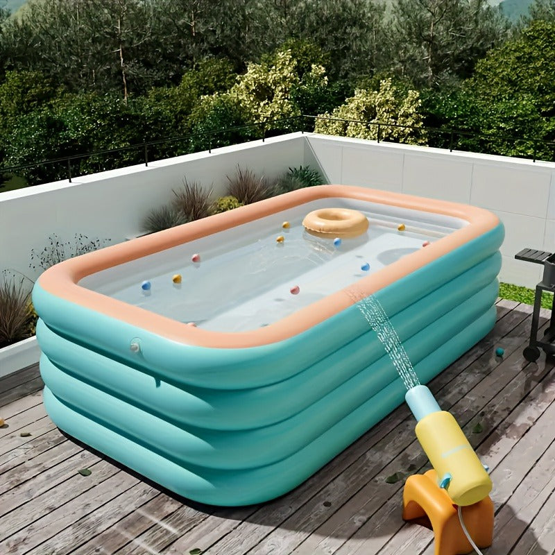 Inflatable Swimming Pool for Family Adults Kids, Large Above Ground Outdoor Backyard Pool for Garden, Patio and Yard Use — im