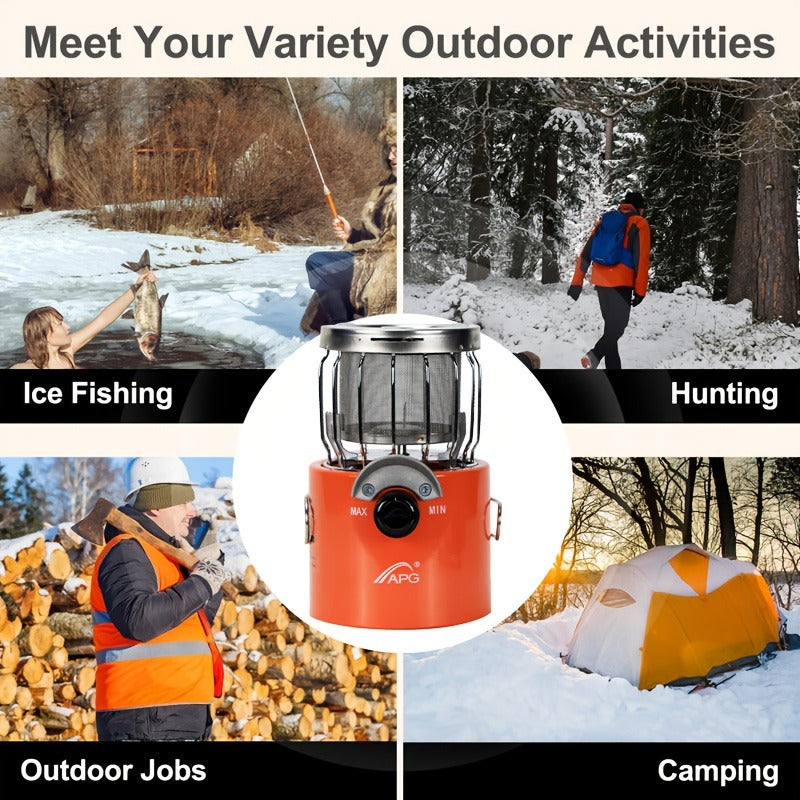 Portable Propane Camping Heater Stove 2-in-1 with Temperature Control, Compact Outdoor Cooking & Heating Unit — image 11