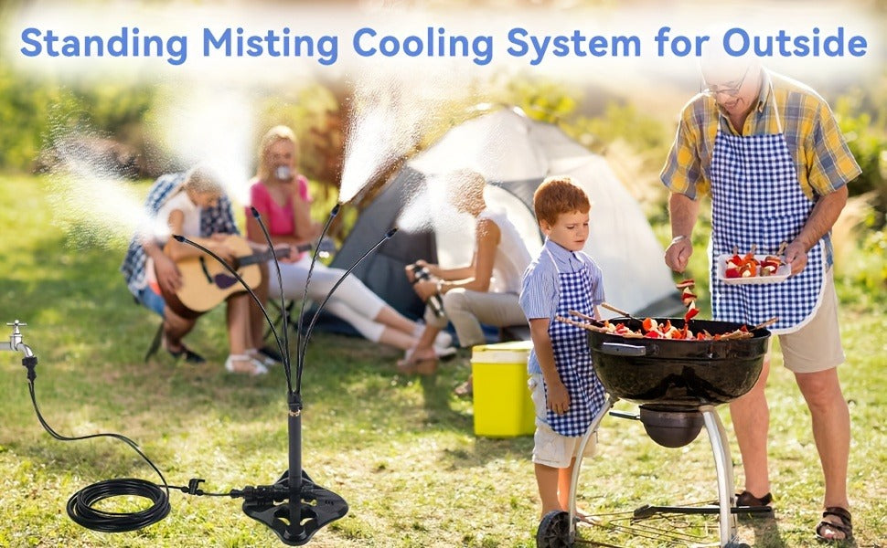 Outdoor Misting System Portable 26.5Ft Mist Cooling Kit with Adjustable Stand for Patio Garden BBQ — image 12