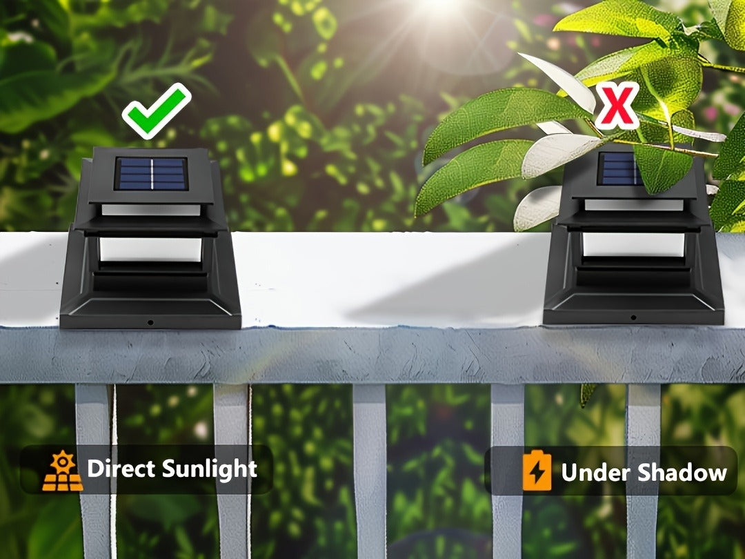 Six-Pack Solar Fence Post Cap Light Set for 4 x 4, 5 x 5 or 6 x 6 Posts with Amber Illumination — image 10