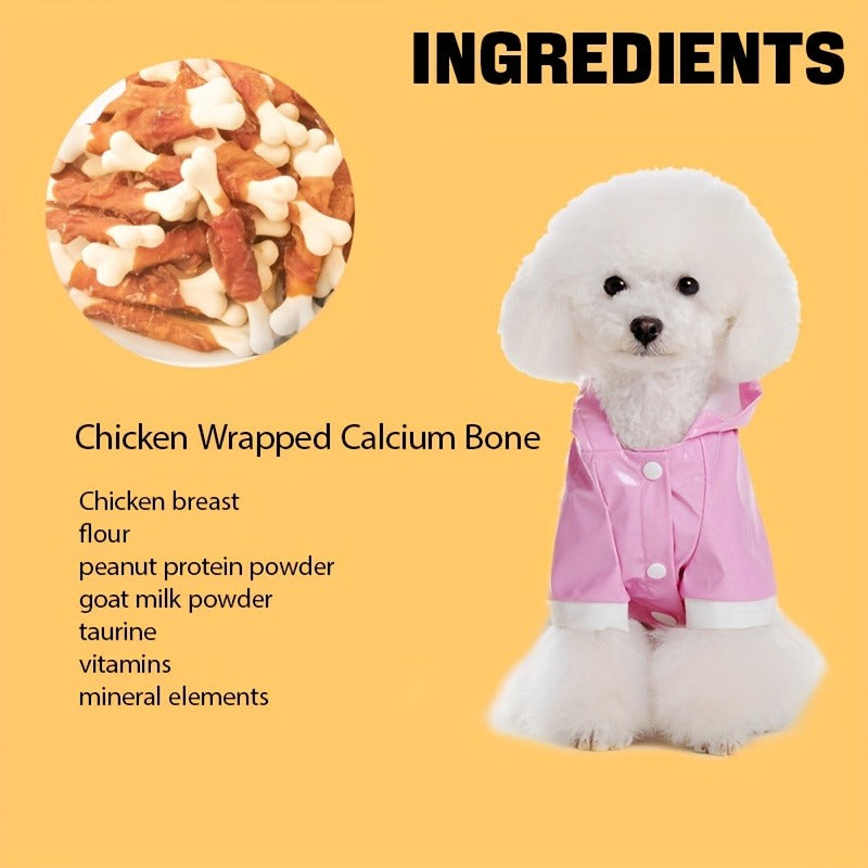 Dog Treats Chicken or Duck Wrapped Bone-Shaped Biscuits in Two-Pack Flavor Options for Reward Use — image 5