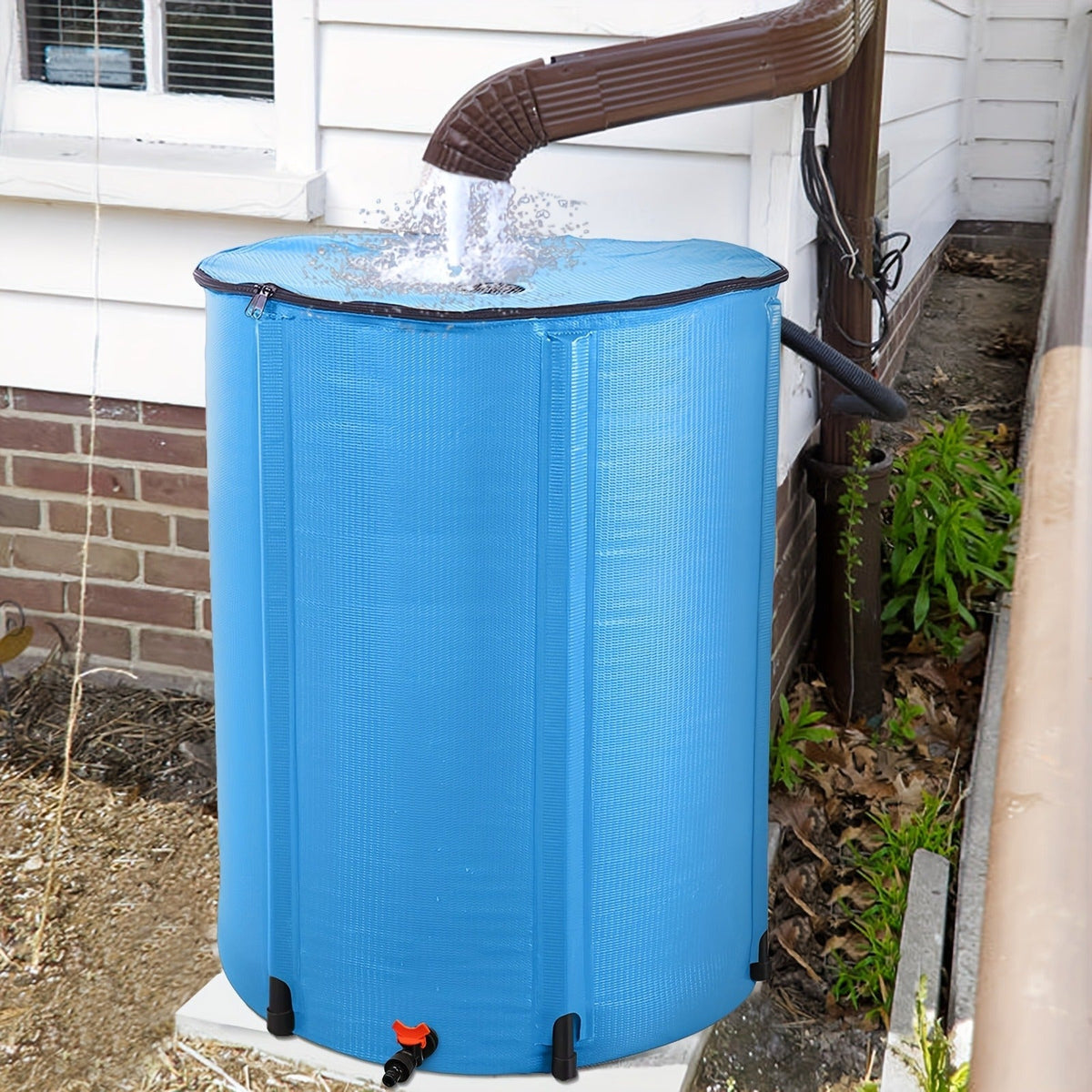 Rain Barrel Collapsible 50 & 100 Gallon Outdoor Water Storage Tank with Spigot & Mesh Top — image 13