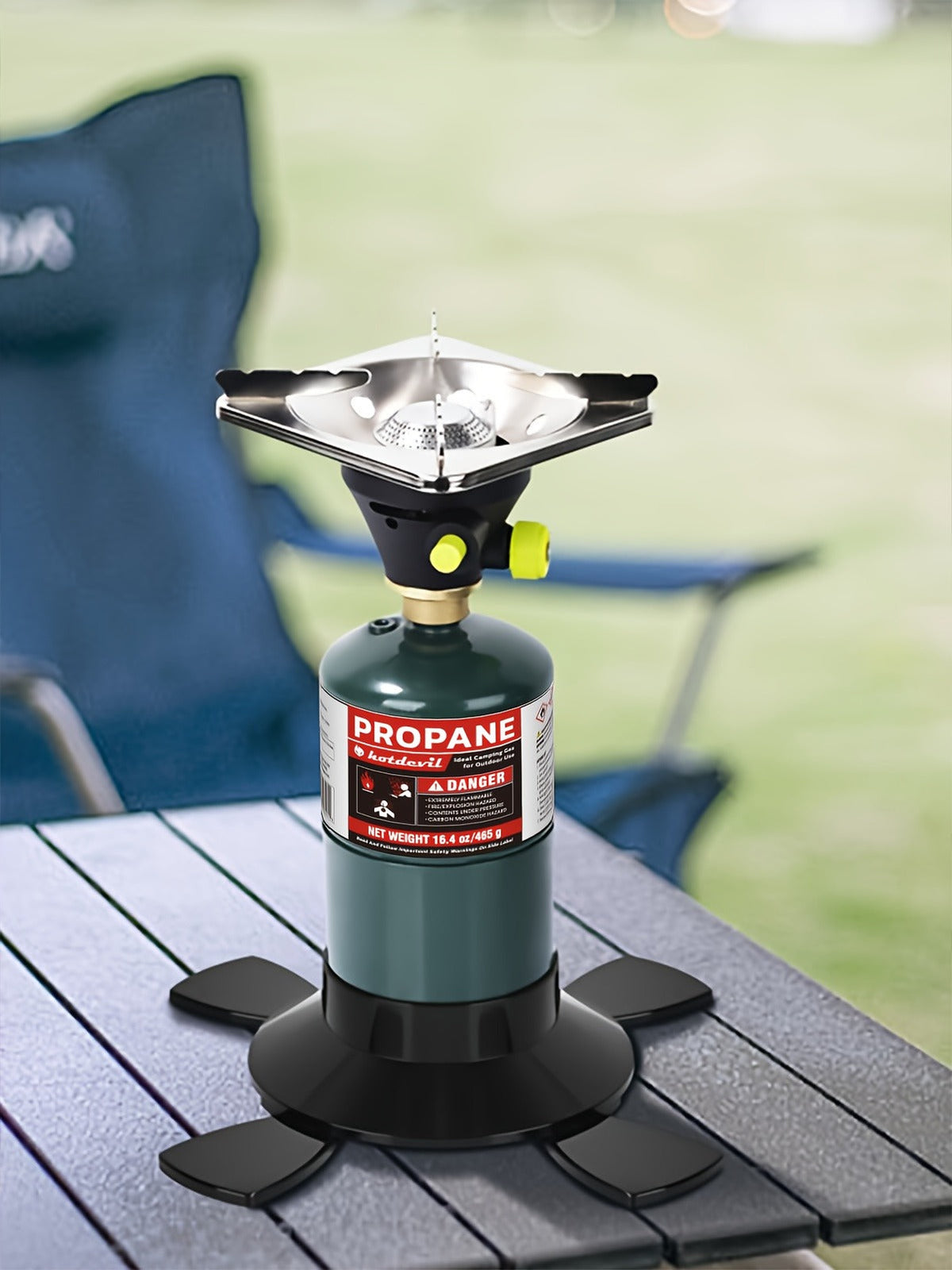 Backpacking Stove Bottletop Propane, Hotdevil HD-5005 Camping Stove with Instant Ignition, Propane & MAPP Gas Compatible — im