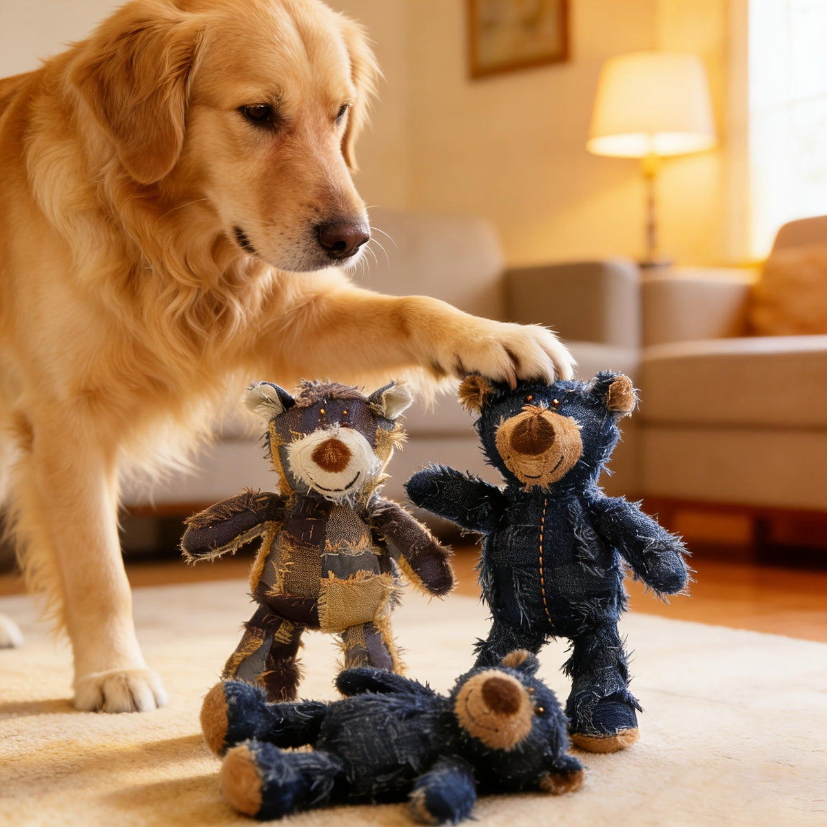 Dog Toys Six-Piece Stuffless Soft Plush Assortment for Small, Medium and Large Dogs and Puppies — image 6