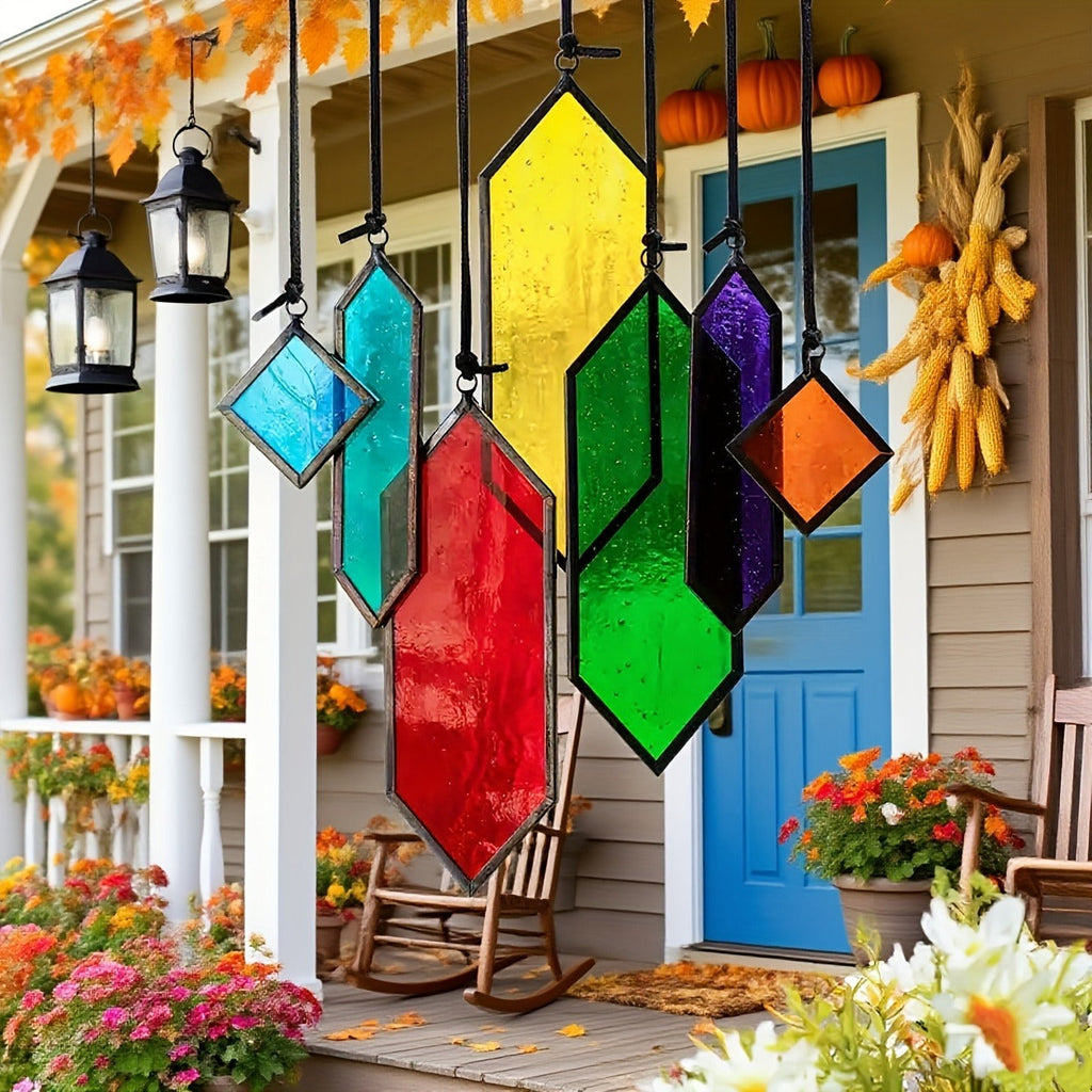 Glass Rainbow Suncatcher Hanging Ornament – Crystal Prism Window Sun Catcher for Garden, Patio & Home Decor — image 12