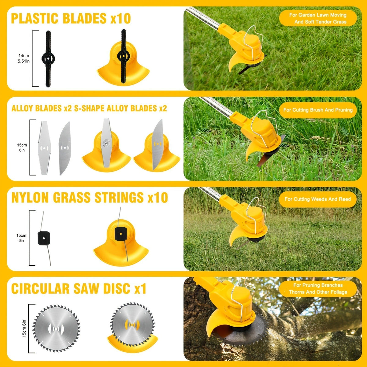 Cordless Weed Trimmer & Edger, 21V 3-in-1 Brush Cutter with 2 Batteries, Adjustable Head for Lawn — image 8