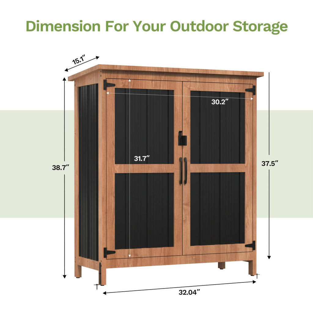 Metal Outdoor Storage Cabinets with Shelf-Equipped Tall or Low Models and 3 x 2 x 4.6 Ft Shed Option — image 10