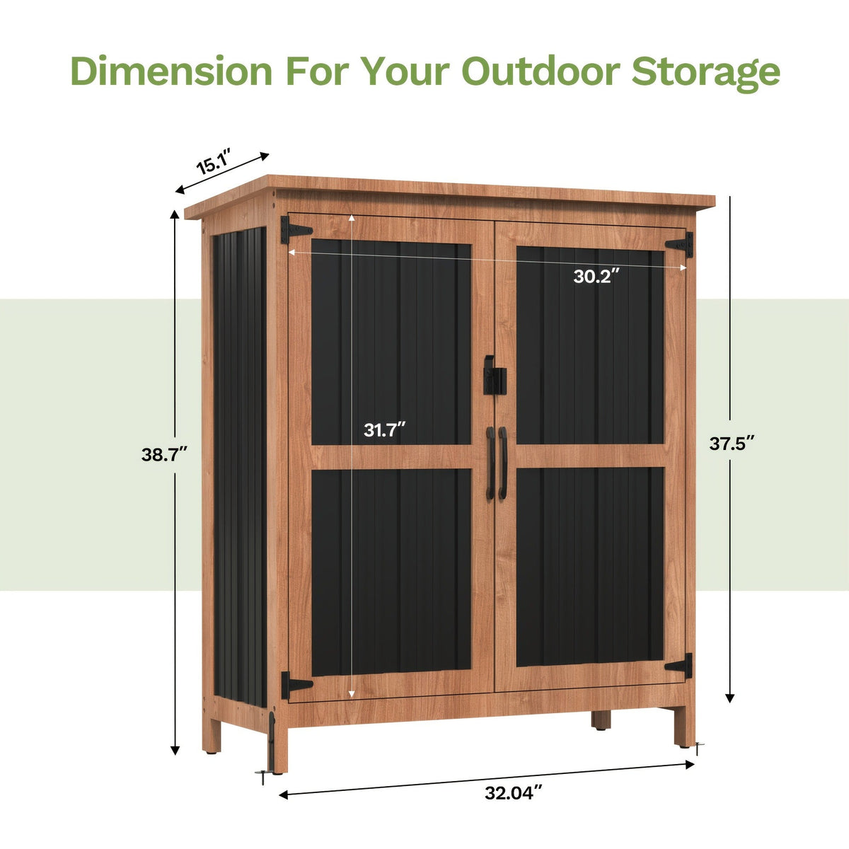 Metal Outdoor Storage Cabinets with Shelf-Equipped Tall or Low Models and 3 x 2 x 4.6 Ft Shed Option — image 10
