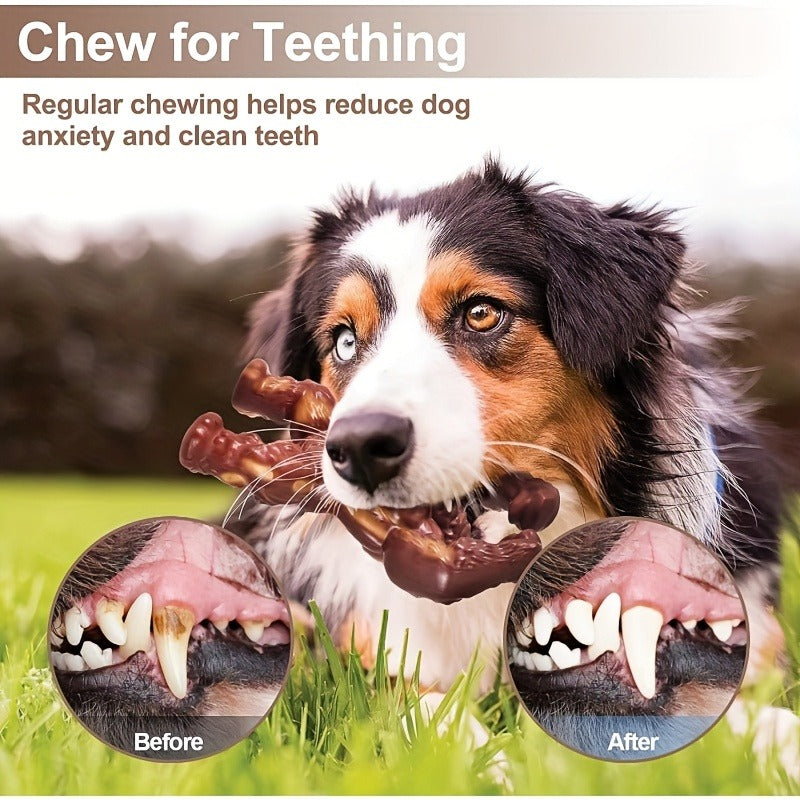 Textured Flexing Figure Dog Chew Toy in Brown, Approx. 6.77 Inches Tall for Medium or Large Dogs — image 9