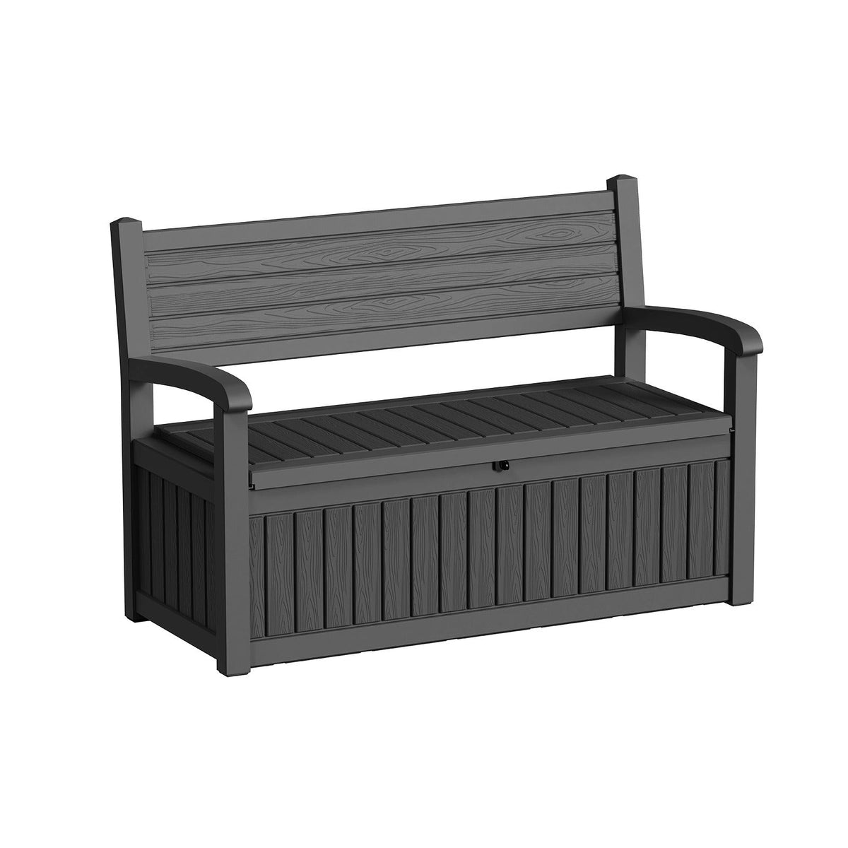 80-Gallon Outdoor Deck Storage Bench with Backrest, Armrests and Hidden Under-Seat Compartment in Two Colors — image 10