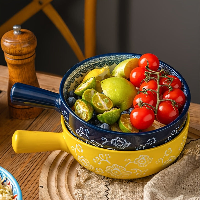 Ceramic Bowl Set with Lids 8-Piece Bohemian Soup Noodle Salad Bowls, for Home Cooking, Dining and Outdoor Meals — image 12