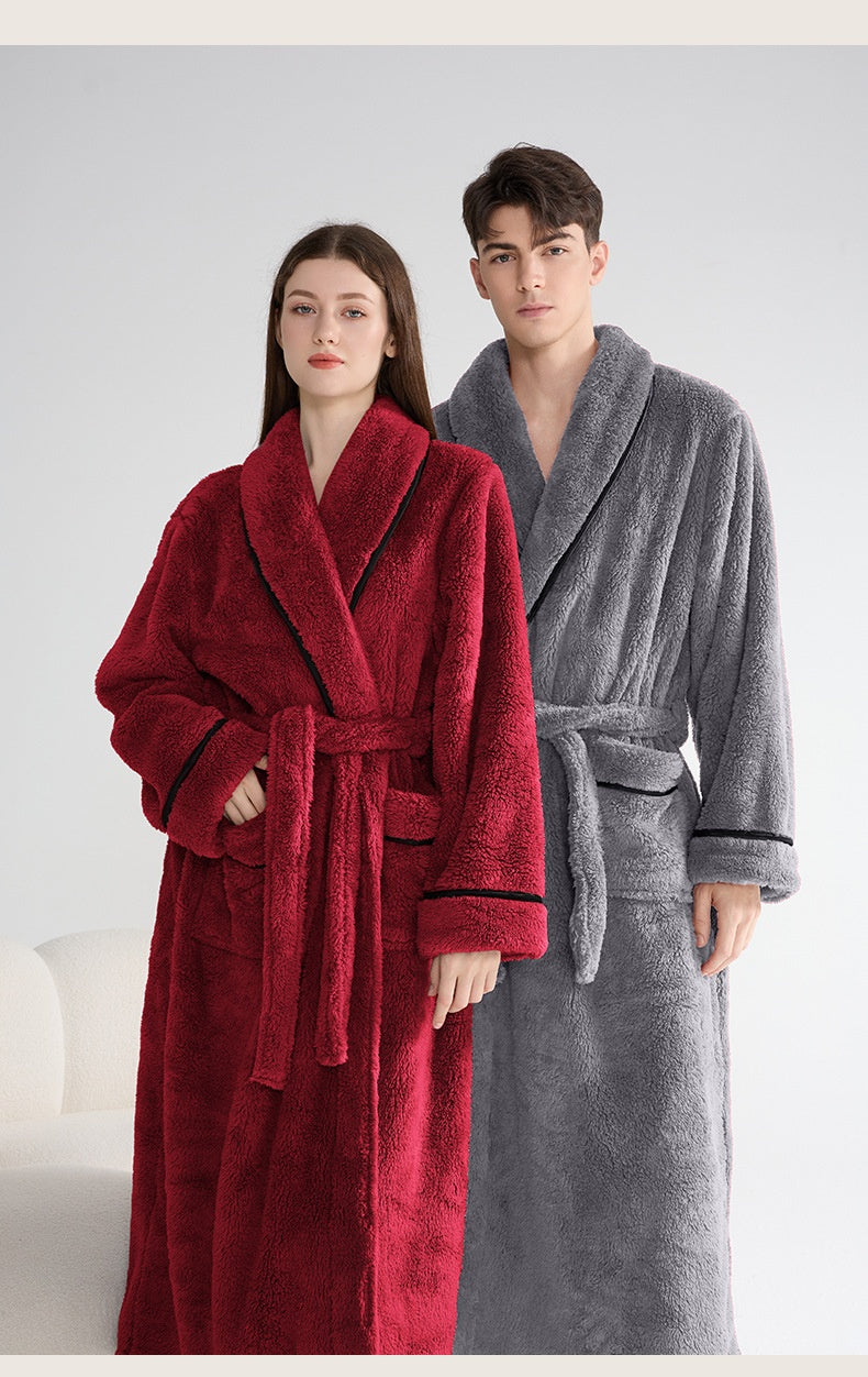 Autumn And Winter Thick Night-robe Couple Style