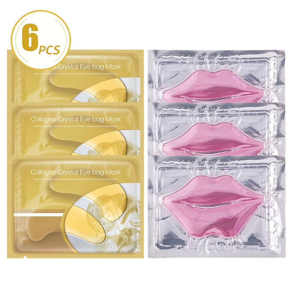 Hyaluronic Acid Eye & Lip Mask Patches, Overnight Sleeping Mask Set for Deep Moisture, Anti-Dry, Plumping & Smoothing — image