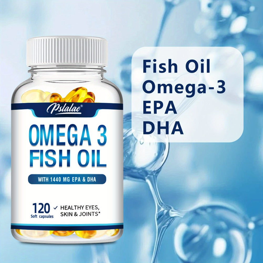 Triple Strength Omega-3 Fish Oil Softgels 120 Capsules with High-Potency EPA & DHA, Heart, Brain — image 4