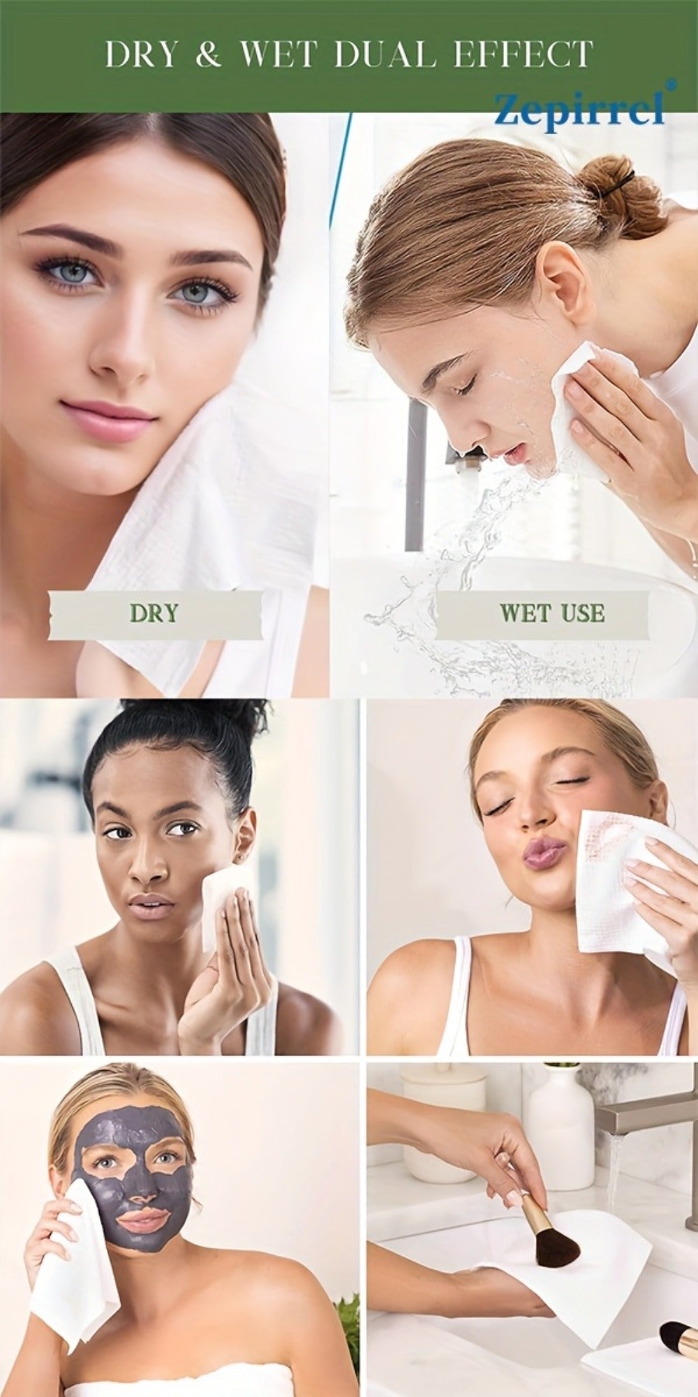 Extra Large Disposable Facial Cleansing Tissues 26×30cm – Thickened Ultra-Soft Cotton Wipes for Face Washing & Makeup Removal