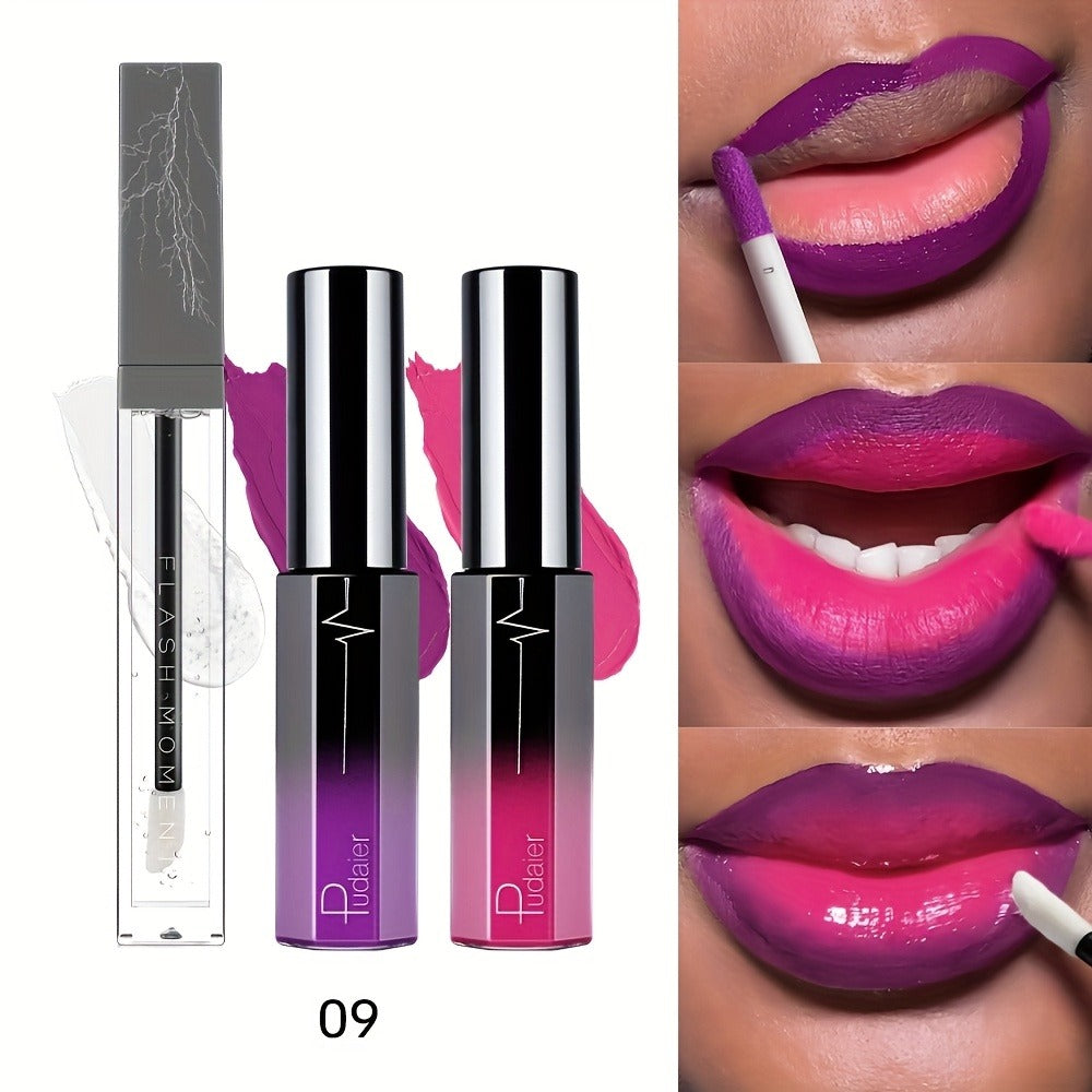 Lip Gloss Set by Pudaier with Clear Lip Oil, Two Matte Lip Colors and Three Retained Shade Options — image 5