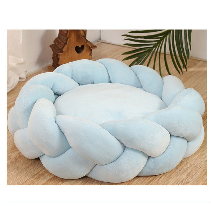 Pet kennel Fried Dough Twists dog kennel filling yarn cat kennel round universal mat detachable cat kennel dog kennel - V.I.P Digital Presence