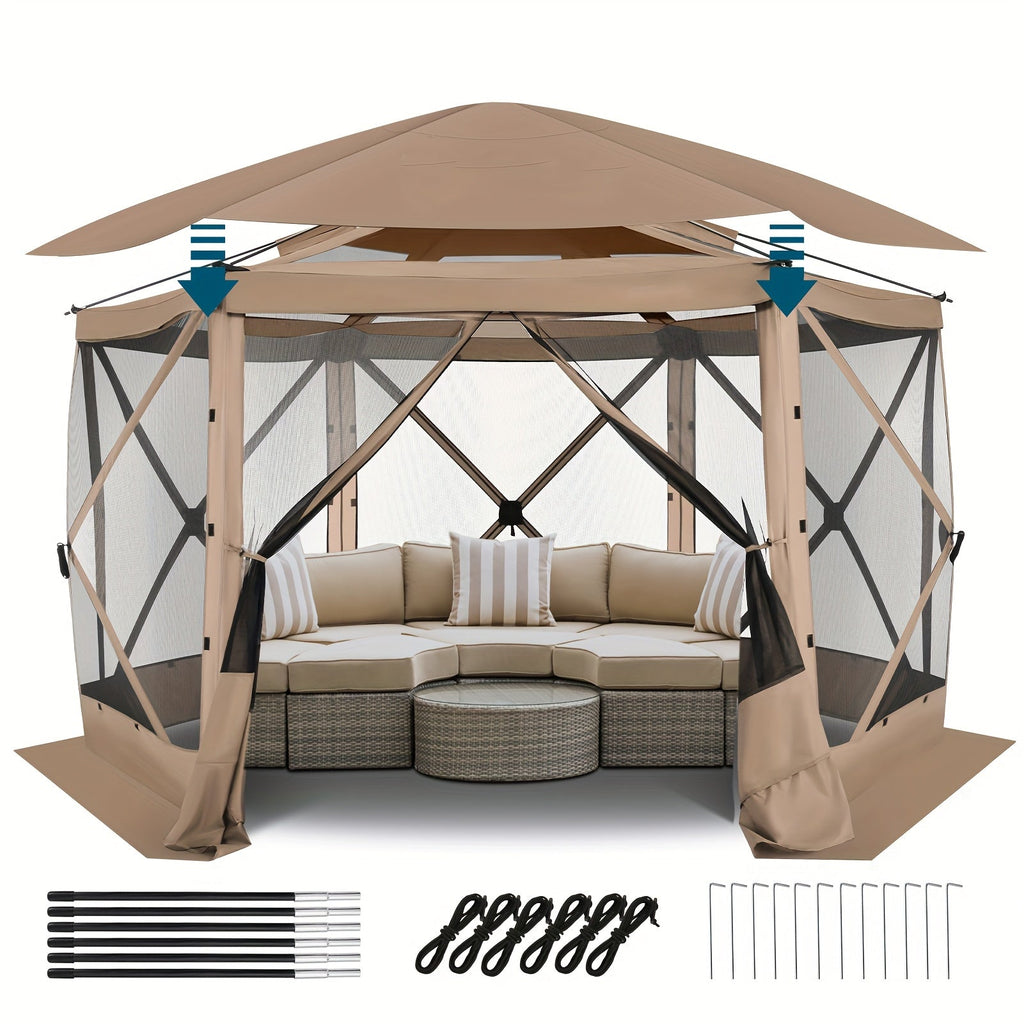 Pop-Up Canopy Tent 15ft Mosquito Net Screen House UV50+ for Garden, Yard and Pest Management — image 1