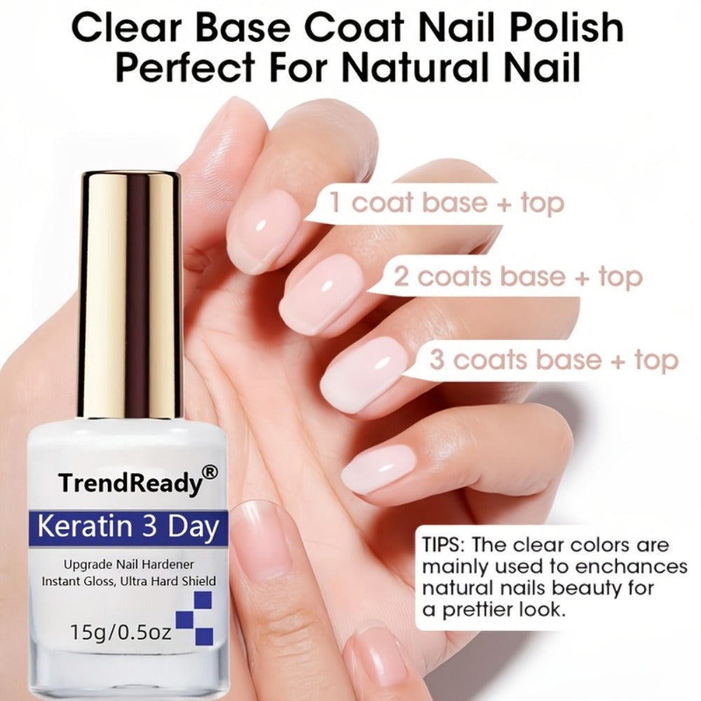 Vitamin E Nail Strengthener Oil, Two 15ml Bottles with Keratin Protein for Daily Manicure Care — image 10