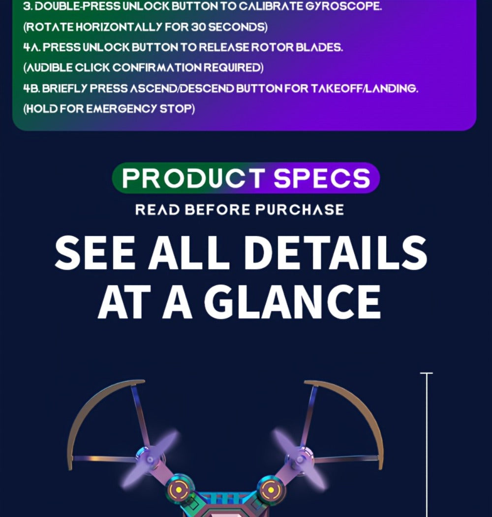 Watch-Controlled Mini RC Drone with Two Rechargeable Batteries in Blue, Green or Black for Indoor Flight — image 31